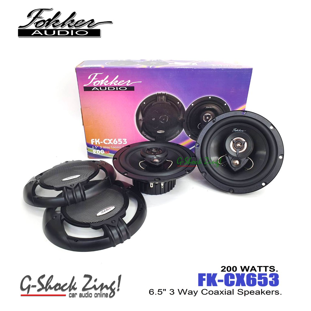 FOKKER AUDIO รุ่น FX-CX653 เครื่องเสียงรถยนต์/ลำโพงเสียงกลางแหลม/ลำโพงขนาด 6.5นิ้ว แกนร่วม 3ทาง กำลั