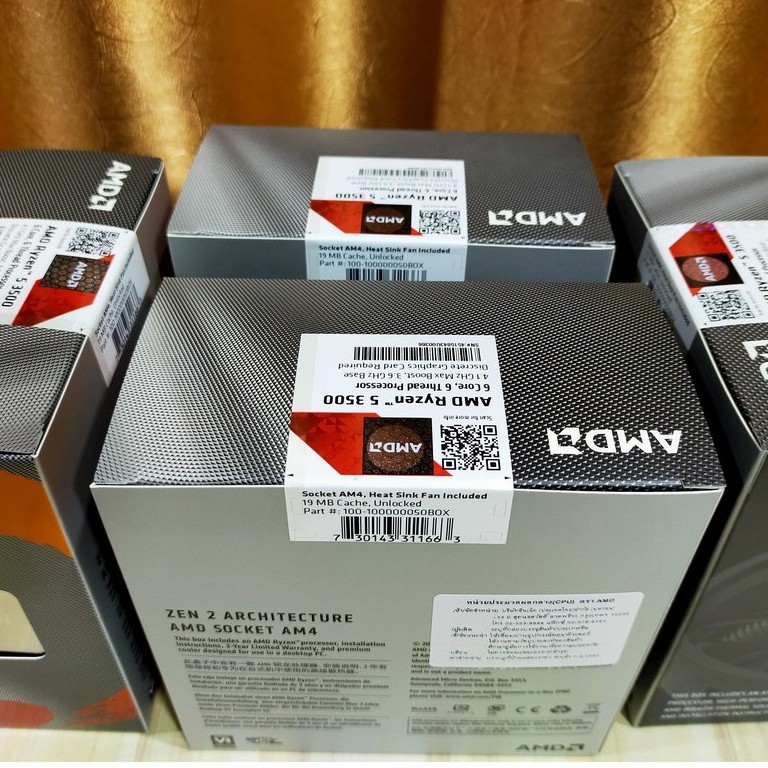 AMD Ryzen 5 3500 6C/6T 3.6GHz (Boost 4.1GHz) R5 3500 AM4 (ของใหม่ มือ1 ...