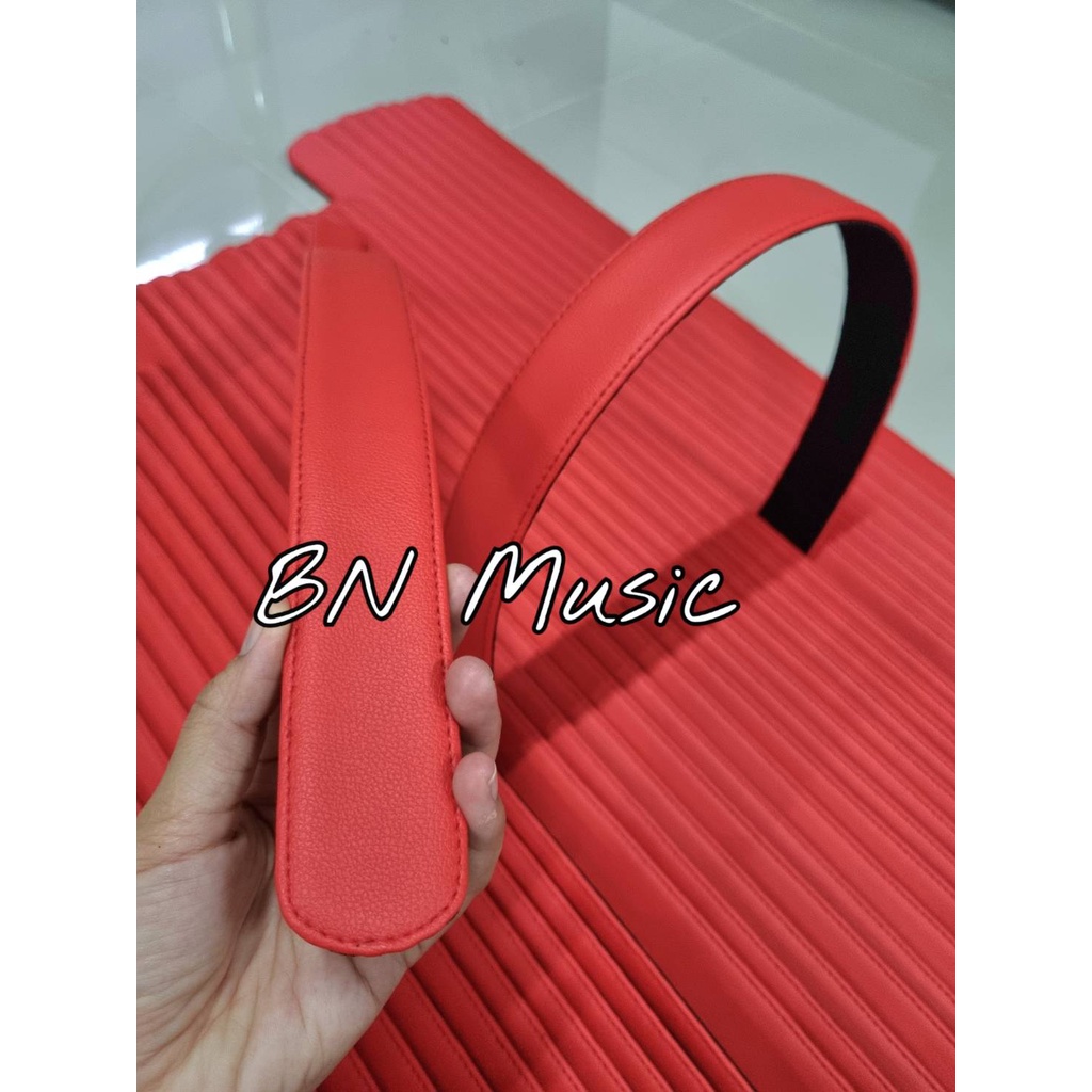 สายหิ้วลำโพง DIY งานคุณภาพหนานุ่ม ปลายโค้งพับเก็บขอบหนังได้มาตรฐาน (เจาะรูพร้อมใช้)