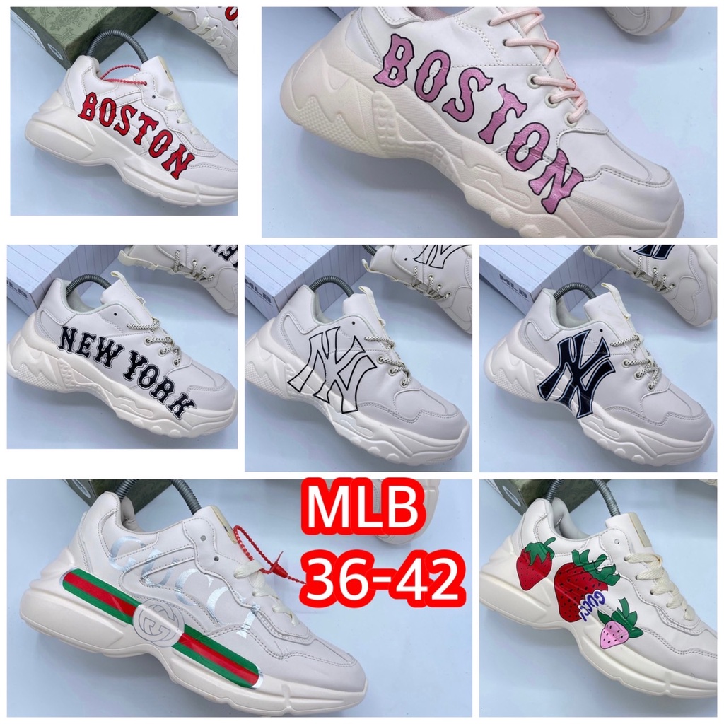 BOSTON รองเท้ายอดนิยม รองเท้าผ้าใบ MLB