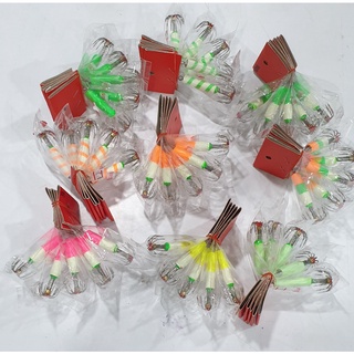 โยธกาตกปลาหมึก handmade v008 ยาว 5 cm หนัก 20 g. เรืองแสงในที่มืด