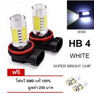 LED หลอดไฟรถยนต์ หลอดไฟตัดหมอก HB4 (9006) แสงสีขาว จำนวน 1 คู่