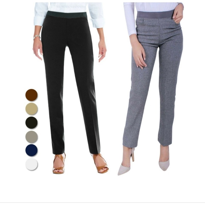 ARI FASHION STORE - กางเกงทํางานผู้หญิงพร้อมกางเกงทํางานเอวยาง