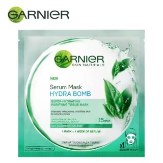 การ์นิเย่ สกิน แนทเชอรัลส์ เซรั่มมาส์ก ไฮดร้าบอม เพียวริฟายอิ้ง Garnier Value Serum Mask Hydra Bomb Purifying Bright