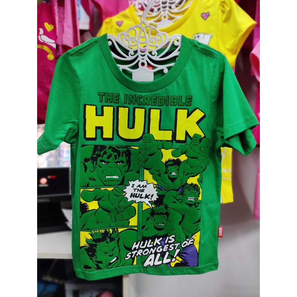 เสื้อยืด Mavel Hulk สกรีนกำมะหยี่