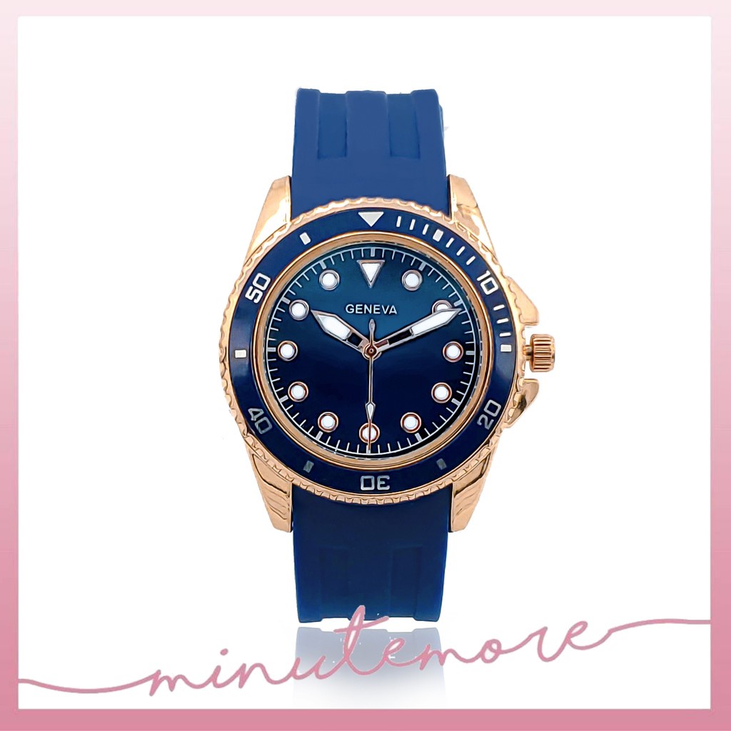 MK Geneva ซับมารีนเนอร์ นาฬิกาข้อมือ อินเทรนด์สุดๆ สายซิลิโคน นาฬิกา ผู้หญิง