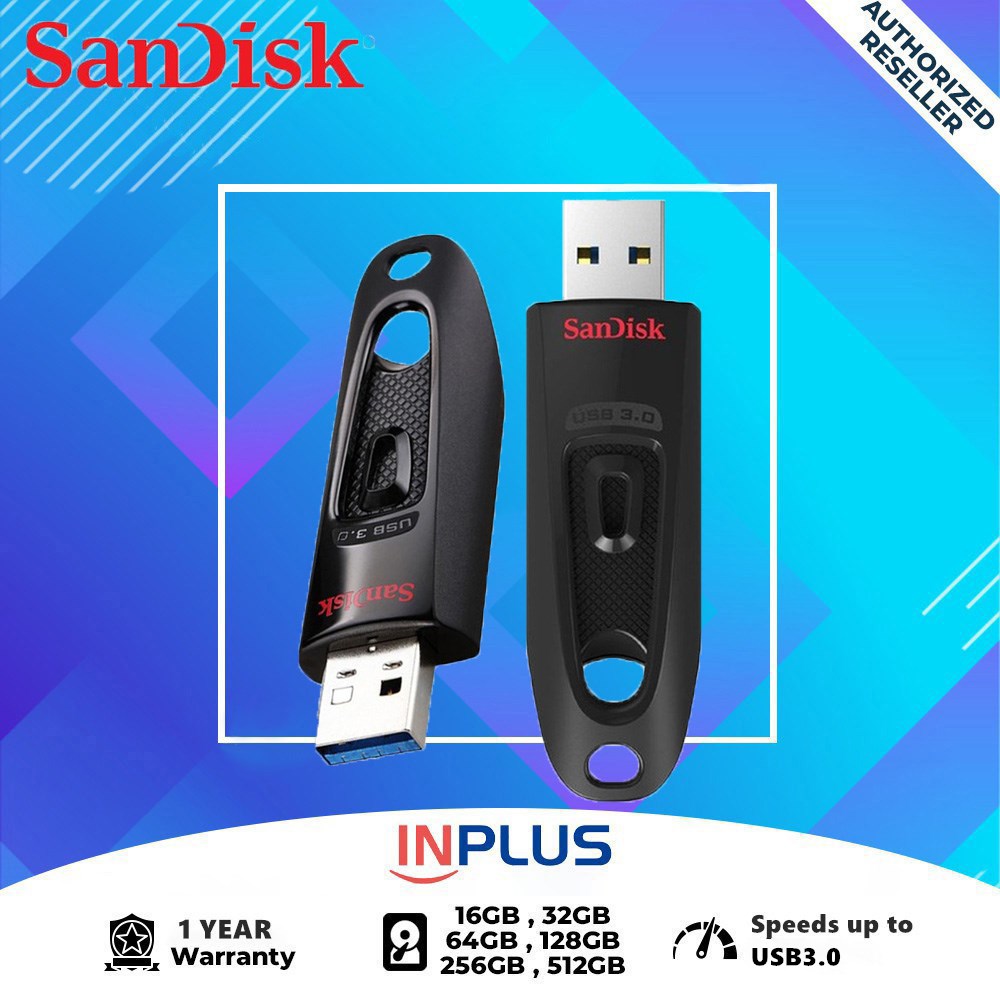 SanDisk Pendrive CZ48 Ultra USB 3.0 100MB / s Flash Drive แฟลชไดรฟ์ USB (16GB / 32GB / 64GB / 128GB 