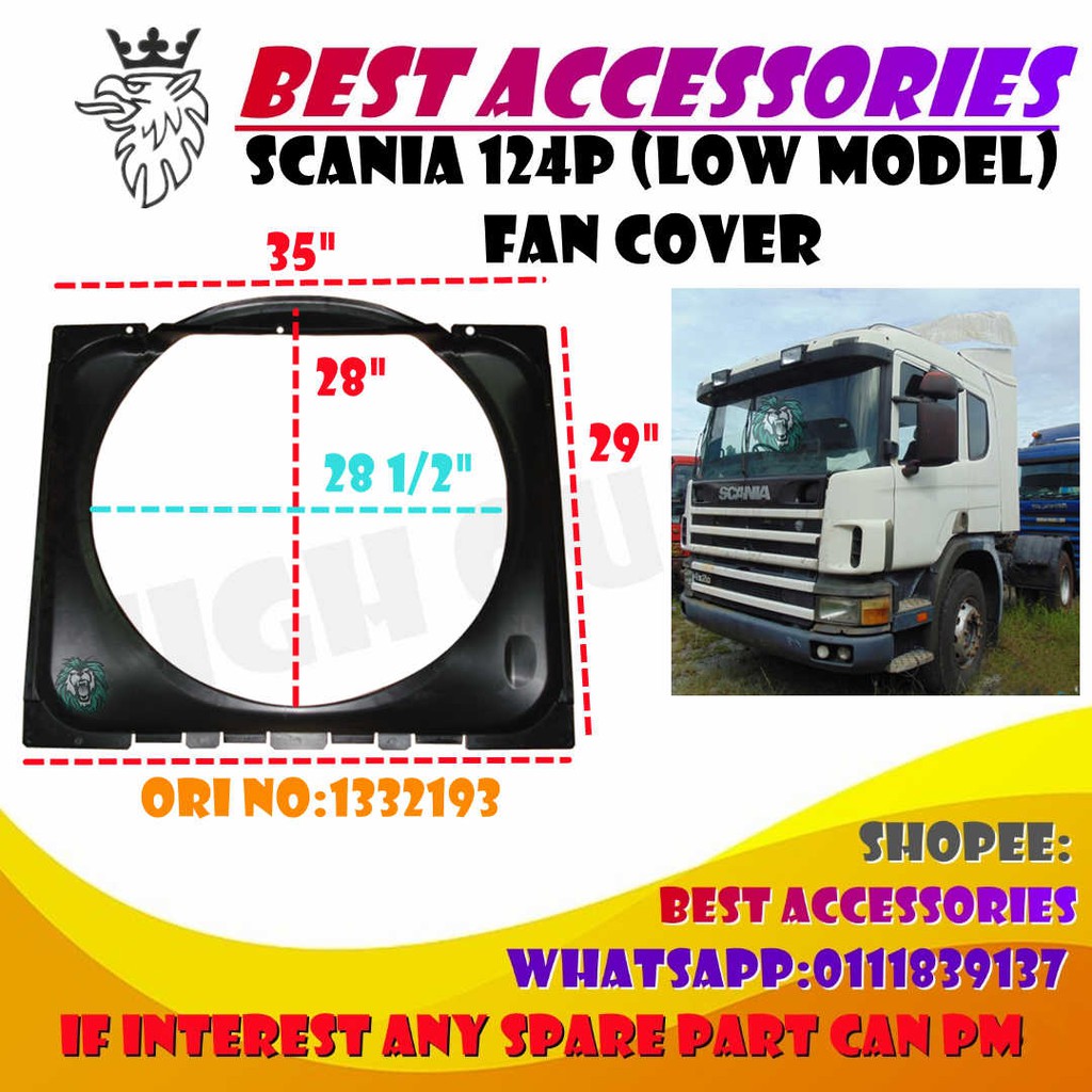 SCANIA 124 LOW MODEL ฝาครอบพัดลมคุณภาพสูง