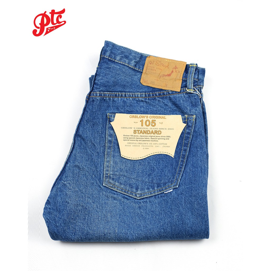 กางเกงยีนส์ผ้าฟอก  Orslow  105 2year Wash 01-1050-84 Standard Selvedge Denim - รูปที่ 2