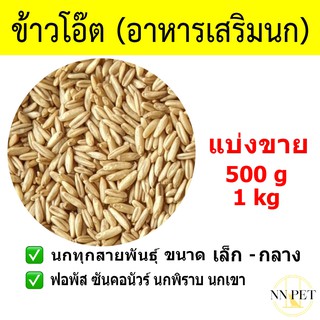 ข้าวโอ๊ต (ธัญพืชเสริมสำหรับนก) // แบ่งขาย 500g,1kg