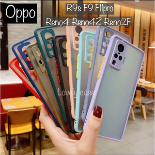 เคสกันกล้อง ขอบสี OPPO Reno4 Reno4z Reno2f R9S F9 F11pro