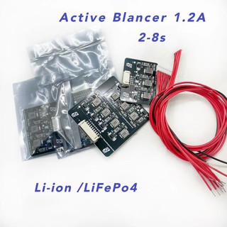 Active  Balance 2-8S 1.2A Active Equalizer Balancer Inductive Energy สำหรับแบตเตอรี่ Li-ion Lifepo4