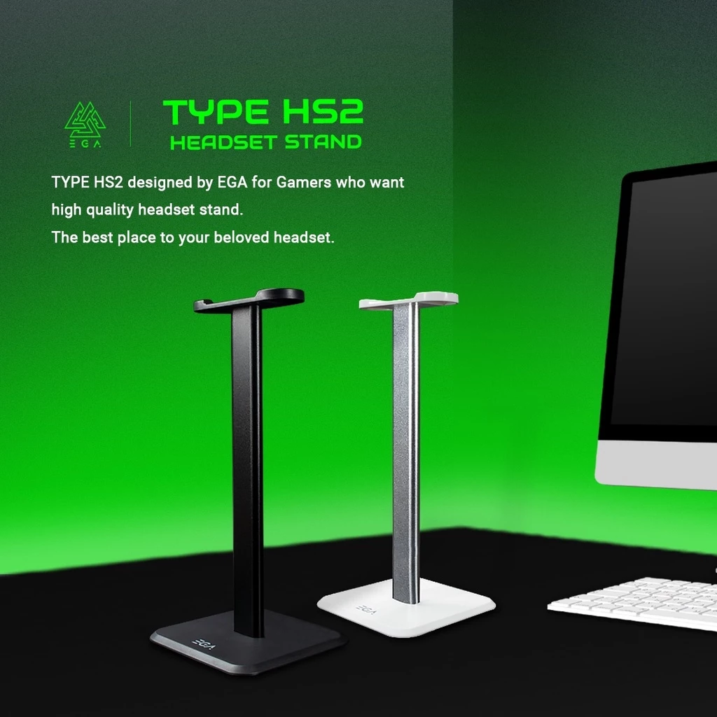 EGA TYPE HS2 ขาตั้งหูฟัง Headset Stand มี 2 สีให้เลือก รองรับน้ำหนักได้ดี แข็งแรงทนทาน ใช้งานง่าย