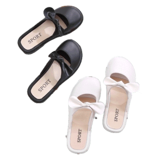 โปรโมชั่น Flash Sale : รองเท้าเปิดส้น Nippon ผูกโบว์ รองเท้าน่ารักพร้อมส่ง 3สี