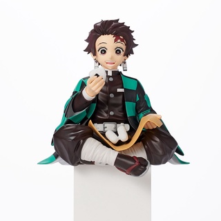 Demon Slayer Tanjiro Kamado Noodle Stopper Figure Sitting Onigiri Kimetsu No Yaiba Anime Figurine