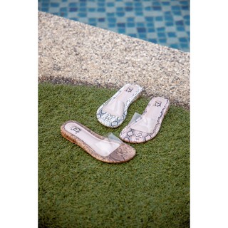 Ms.Choo Sandals : White/ Pink/ Brown