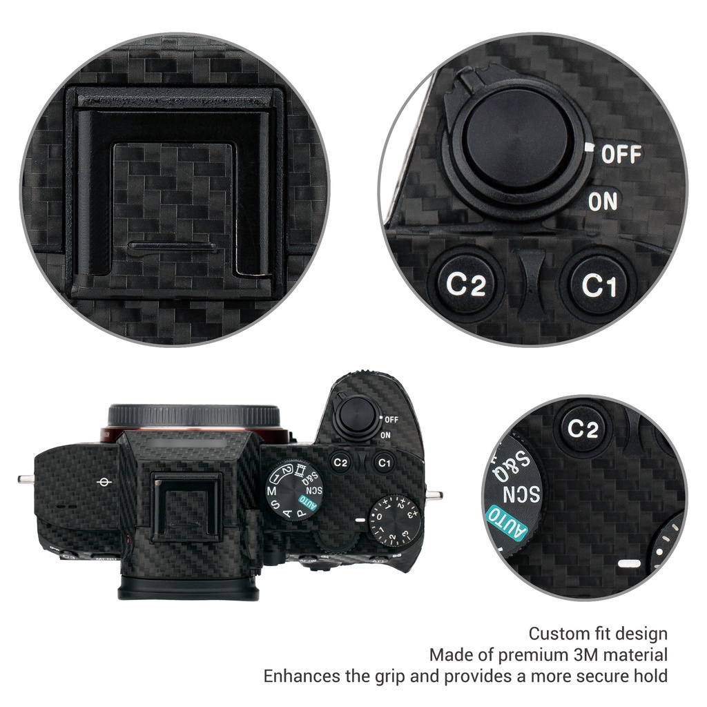 JJC SS-A7S3 สติกเกอร์ป้องกันรอยขีดข่วนสำหรับกล้อง Sony a7S III A7S3 A7SIII , 3M ฟิล์มตกแต่งผิวที่เหลือฟรี