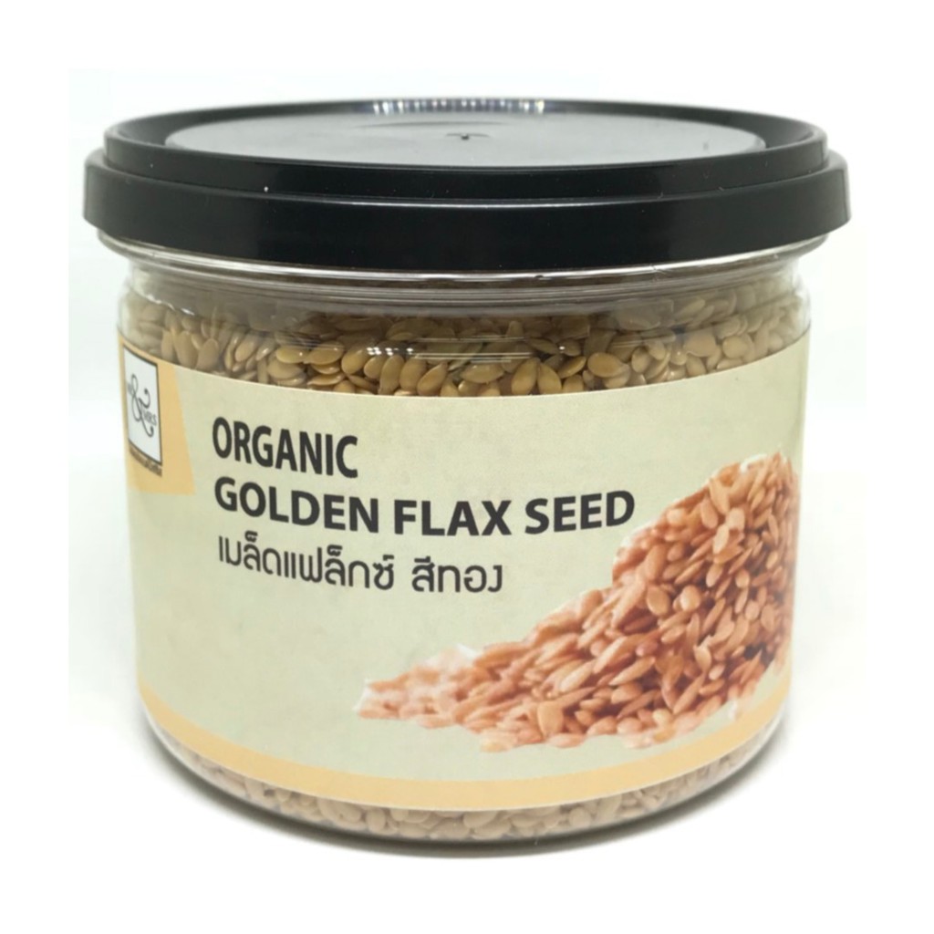 เมล็ดแฟล็กซ์สีทองออร์แกนิคกระป๋อง (200 กรัม Mr.&Mrs. / Organic Flaxseed Golden (200 g.)
