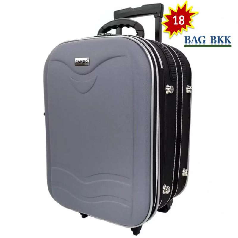 Luggage Wheal กระเป๋าเดินทางล้อลาก 18 นิ้ว แบบซิปขยายข้าง มี 2 ล้อด้านหลัง Code F2121-18 มีสีให้เลือก