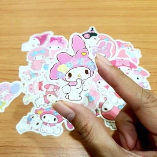สติ๊กเกอร์ My Melody มายเมโลดี้ ชิ้นเล็กๆ ติดแน่น กันน้ำ ติดกระเป๋า โน้ตบุ้ค (40ชิ้น) sticker