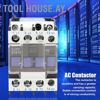 เครื่องมือ House.Ay Cjx2-1810 Ac Contactor 220V 18A ไฟฟ้าความไวแสงสูง