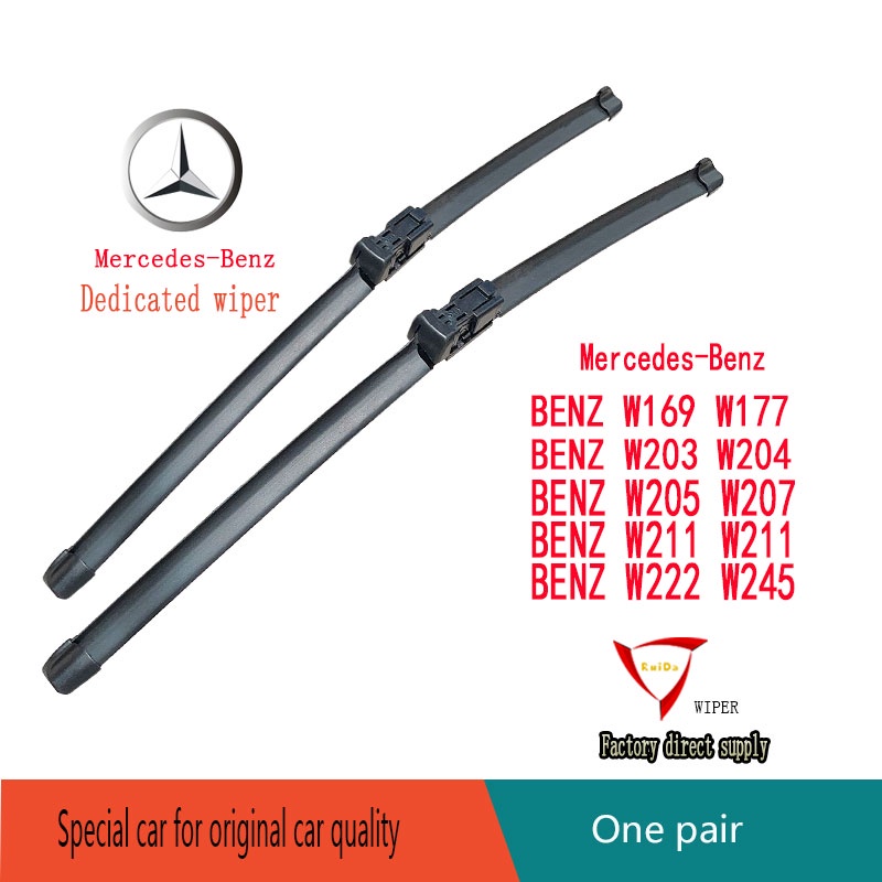 ที่ปัดน้ําฝนกระจกหน้ารถยนต์ ยางนิ่ม สําหรับ Mercedes Benz W169 W177 W203 W204 W205 W207 W211 W212 W222 W245