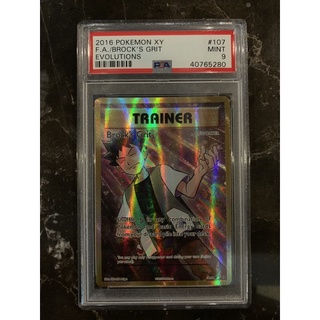 Pokemon - PSA 9 Brocks Grit 107/108 - Evolutions Mint