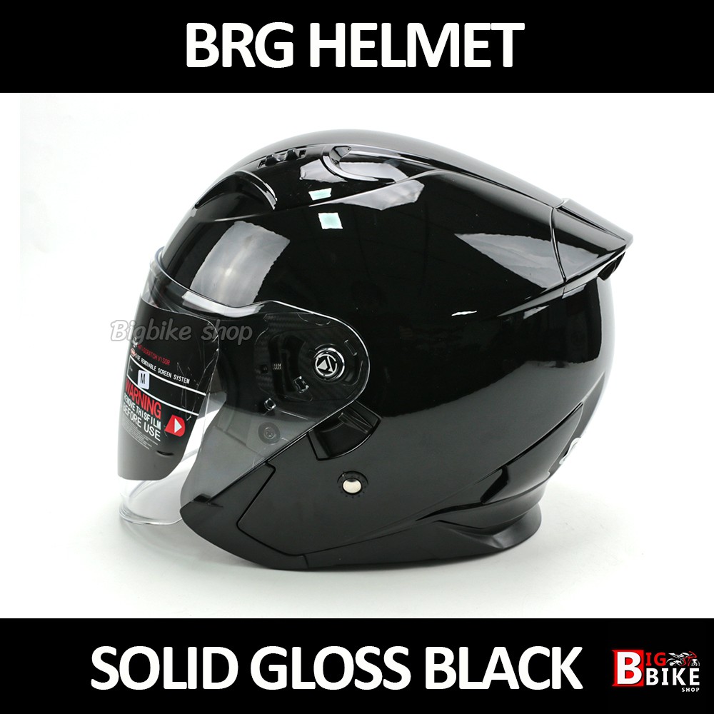 หมวกกันน็อคครึ่งใบ BRG Helmet Open Face สีพื้น