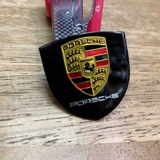 โลโก้ PORSCHE งานอลูมิเนียมบาง ขนาด 3.5x3.5cm