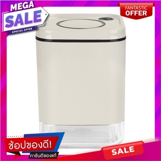 ขวดโหลแก้วเหลี่ยม ฝากด POP UP 0.9 ลิตร สีเทา ขวดโหล GLASS CANISTER POP UP 0.9L GRAY