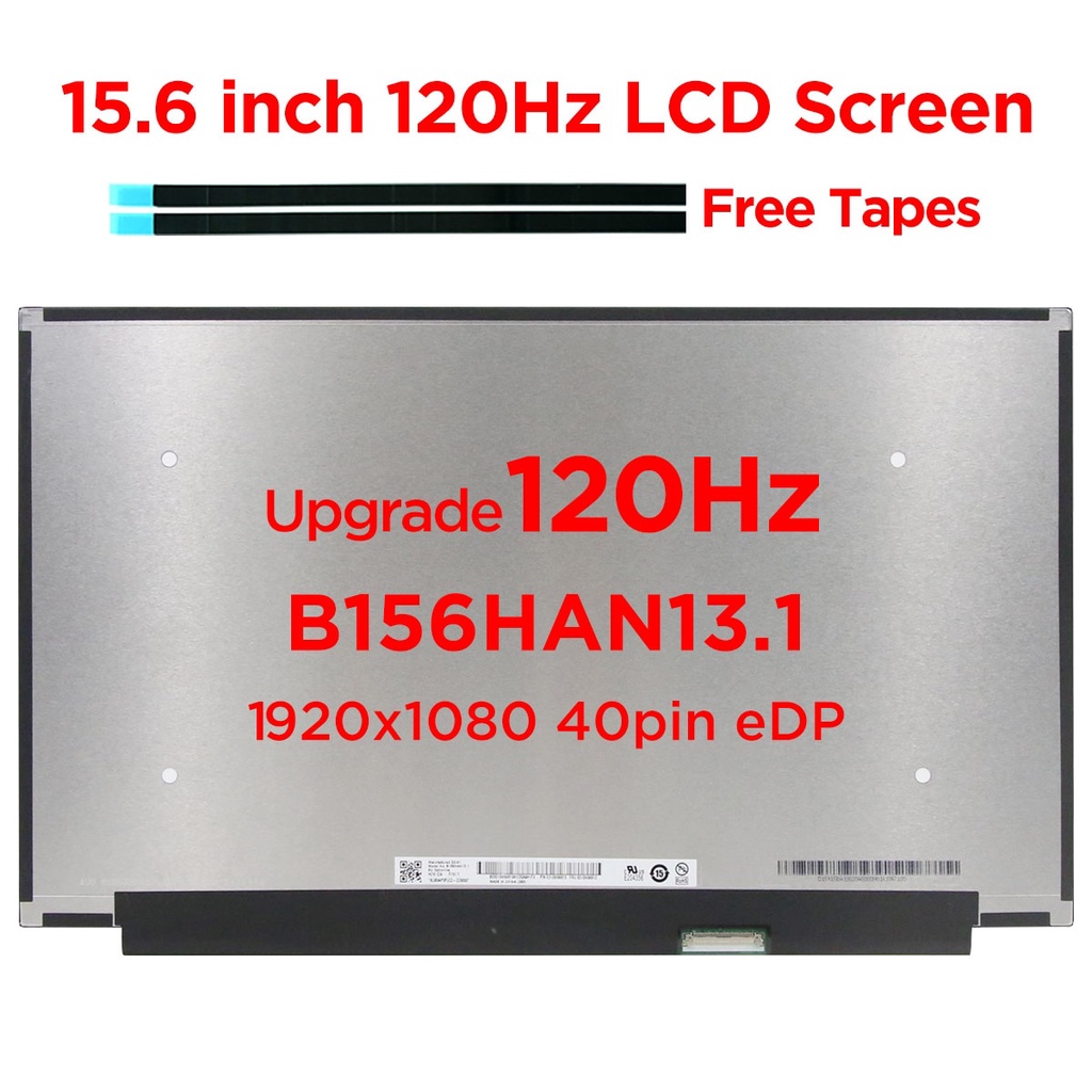 หน้าจอแล็ปท็อป LCD 15.6 นิ้ว 120Hz B156HAN13.1 B156HAN13.0 NV156FHM-N4U NV156FHM-NX1 NX2 สําหรับ Len