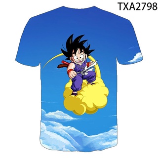 เสื้อยืดลําลอง แขนสั้น พิมพ์ลายดราก้อนบอล Goku 3D แฟชั่นฤดูร้อน สําหรับผู้ชาย และผู้หญิง 2022