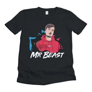 (ฟรีชื่อ) Youtuber "MR BEAST" เสื้อยืด พร้อมวัสดุผ้าฝ้ายพรีเมี่ยม