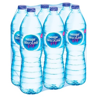 ✨นาทีทอง✨ เนสท์เล่ เพียวไลฟ์ น้ำดื่ม 1500มล. x 6 ขวด Nestlé Pure Life Drinking Water 1500ml x 6pcs