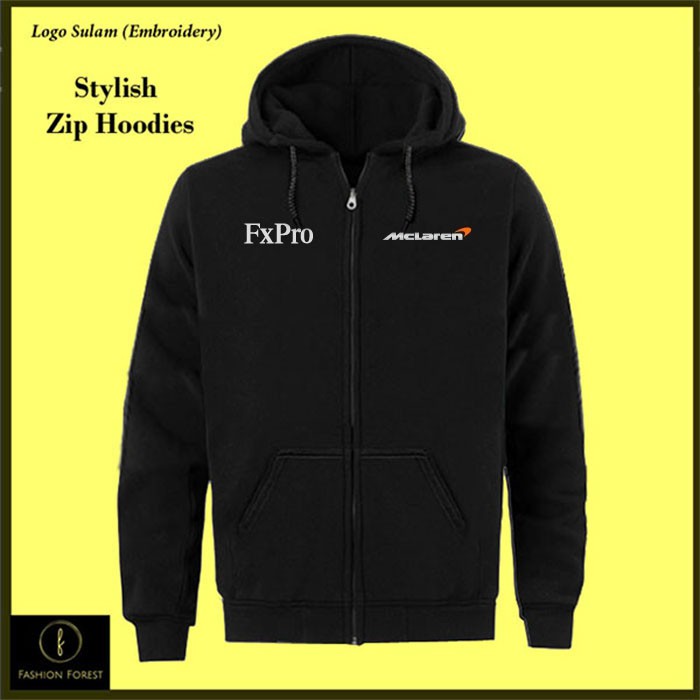 Zipper Hoodie Jacket Classic McLaren Racing Team FxPro สูตร 1 Performance ชุดกีฬา Streetwear Sulam เ