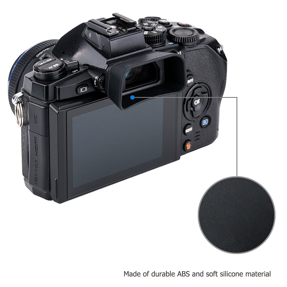 Kiwifotos KE-EP13 ยางรองตากล้องยาวแทนที่ EP-13 EP-12 สำหรับ Olympus OM-D E-M1 E-M1 Mark II E-M1 Mark III , ช่องมองภาพช่องมองภาพกล้องซิลิโคนแบบยาวแบบยาว