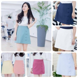 Classic Button Skirt (Mina Closet)