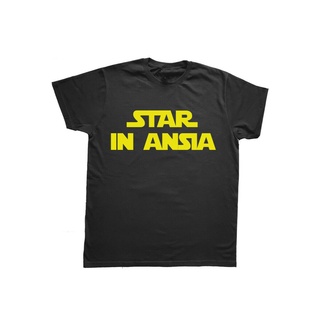 ย้อนยุคเสื้อยืด ผ้าฝ้าย พิมพ์ลาย Star Wars Star Anxious สําหรับผู้ชายS-5XL