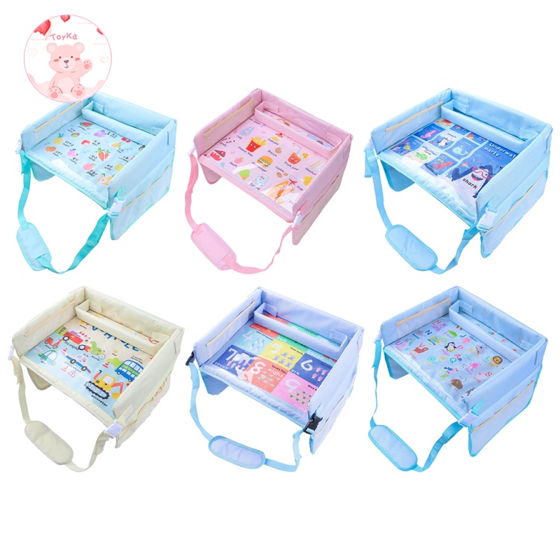 [whbadguy] ถาดเบาะรถยนต์สําหรับเด็กมัลติฟังก์ชั่น รถไฟเบาะรถยนต์แบบพับได้ แบบพกพา กระเป๋าเล่นเดินทาง คาร์ซีท โต๊ะเล่นเครื่องบิน - รูปที่ 2