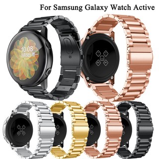 Hexu Samsung Galaxy Watch 3 4 44mm Classic 46mm Active 1 2 20mm 40mm 41mm 45mm Replace Strap Stainless Steel Band Gear S2 GT 42mm Metal Wristband