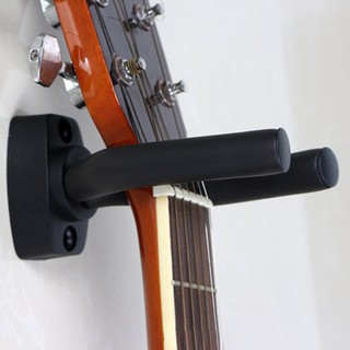 ที่แขวนเครื่องดนตรีติดผนัง Guitar Wall Holder ตะขอแขวนกีตาร์ติดผนัง สีดำ สำหรับกีตาร์/เบส/อูคูเลเล่ ตะขอแขวนกีตาร์เบสอูคูเลเล่