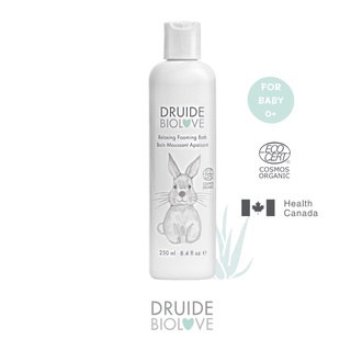 DRUIDE BioLove Relaxing Foaming Bath (250ml) โฟมอาบน้ำสูตรพิเศษสำหรับผิวบอบบางของทารกและเด็กเล็ก ออร์แกนิค 🍃