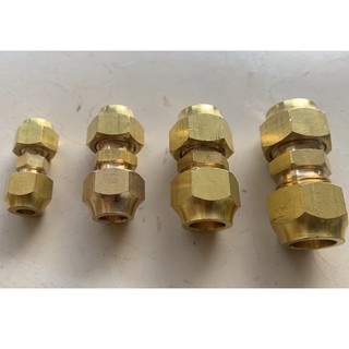 ข้อต่อทองเหลือง ยูเนี่ยนพร้อมแฟร์ ข้อต่อท่อทองแดง  ขนาด 1/4” 3/8” 1/2” 5/8” 3/4. สินค้าคุณภาพดีมาก
