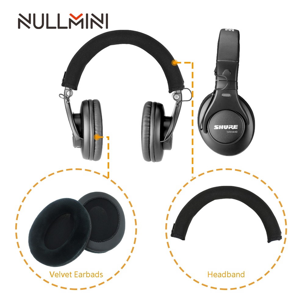 NullMini เปลี่ยนแผ่นรองหูฟังสําหรับ Shure SRH440 SRH840 SRH940 หูฟังหูฟัง Earmuff