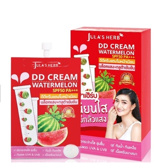 ⚡FLASH SALE⚡♡พร้อมส่ง Julas Herb DD Cream Watermelon SPF50 PA+++ ดีดีครีมกันแดดแตงโม(6 packs in box)