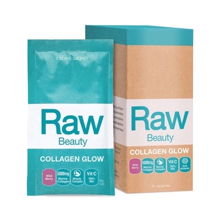 ✨RAW Beauty Collagen Glow &amp; Wild Berry 9g ขนาด 1 ซอง