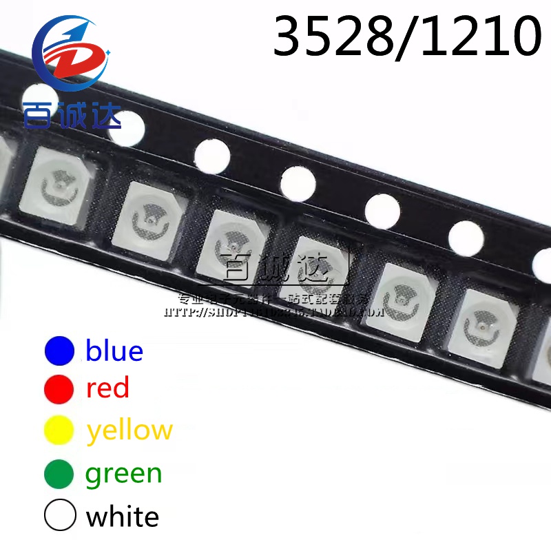 50pcs Super Bright 3528 1210 SMD LED สีขาว/สีขาว/ICE BLUE/ORANGE โคมไฟ LED ลูกปัดไดโอด 3.5*2.8*1.9 มม.