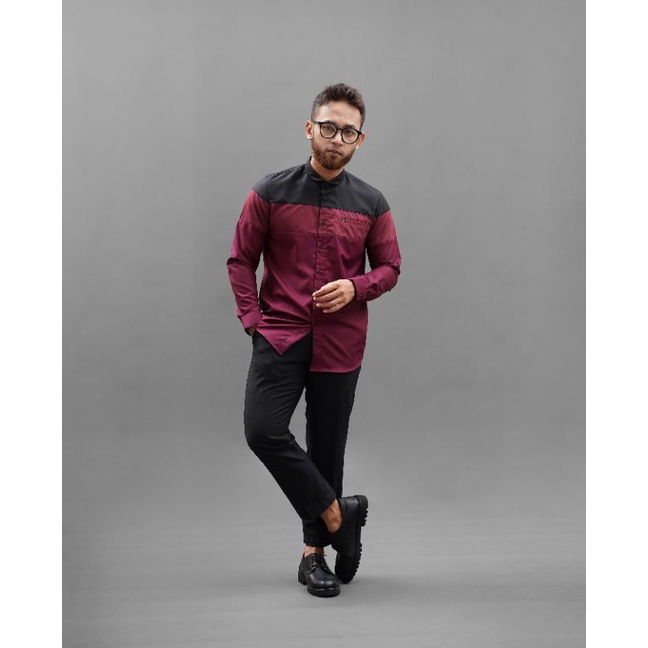 Rizwan FADKHERA เสื้อเชิ้ต Modern Koko สําหรับผู้ชายผู้ใหญ่ แขนยาวหรือแขนสั้นล่าสุด
