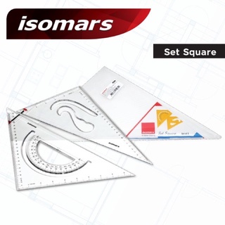 ไม้ฉากสามเหลี่ยม ISOMARS (Set Square Student 45/60 degree)