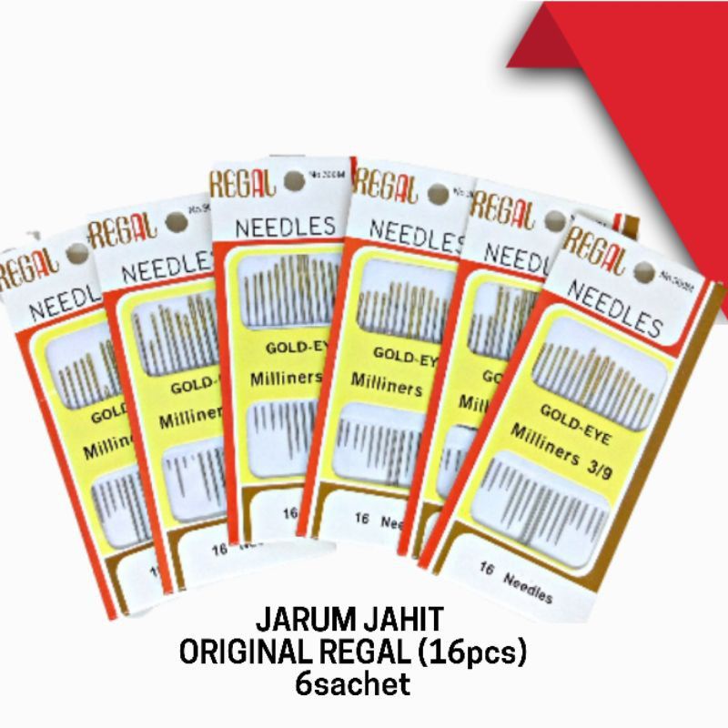 REGAL SEWING NEEDLES SET / CIRCULAR ROUND CONTAINER SEWING NEEDLES
